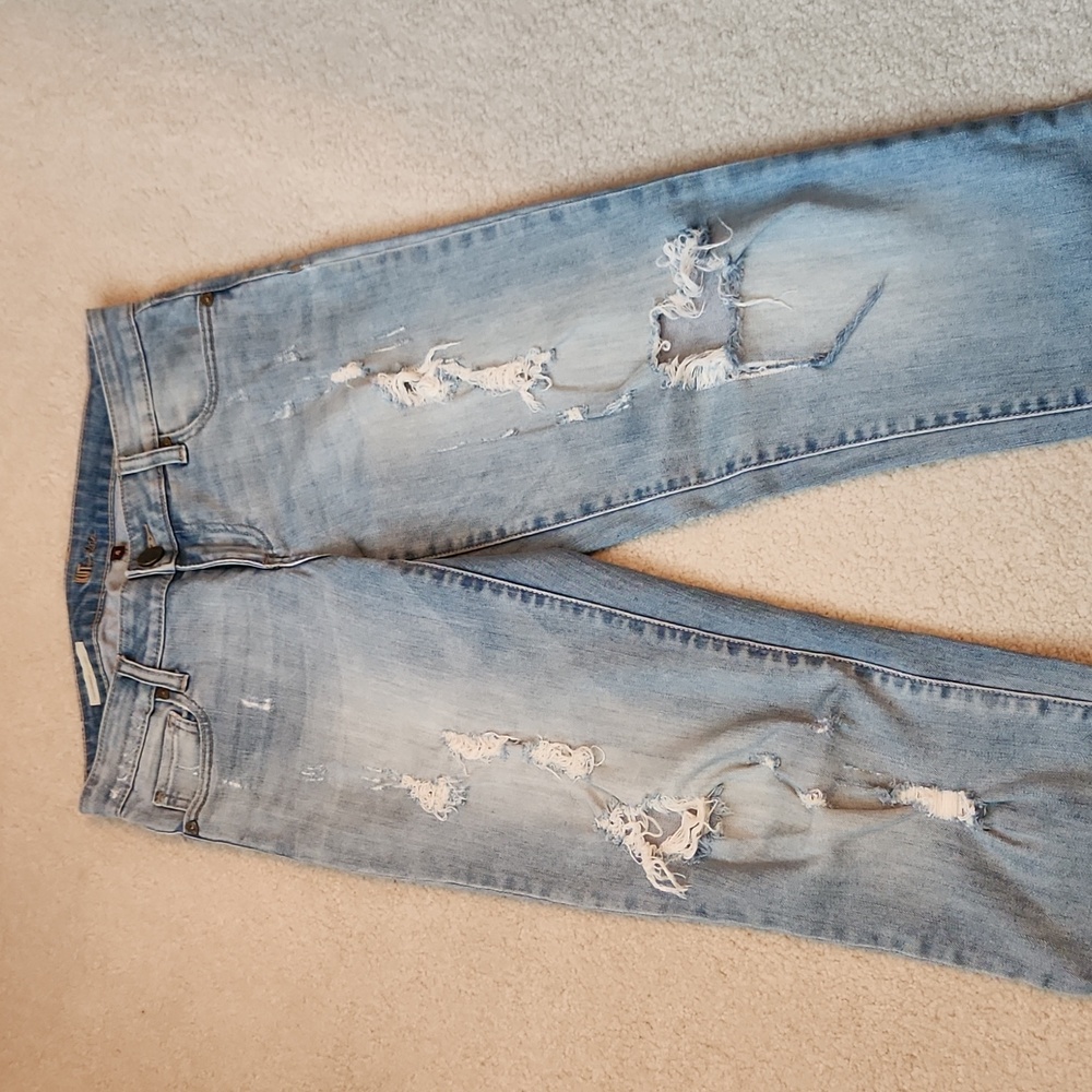 KUT FROM THE KLOTH Jeans Catherine Boyfriend Cut Distressed Blue Jeans Size 4 - Picture 8 of 10